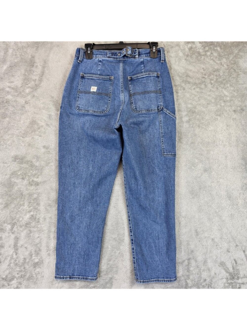 Old Navy Workwear Curvy Sky-Hi Straight Jeans Womens 8 Blue High Rise Utility - Picture 2 of 13